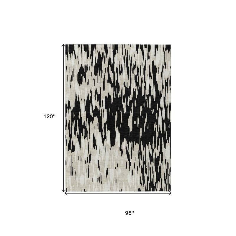 HomeRoots Abstract Transitional Rectangle Outdoor Rug