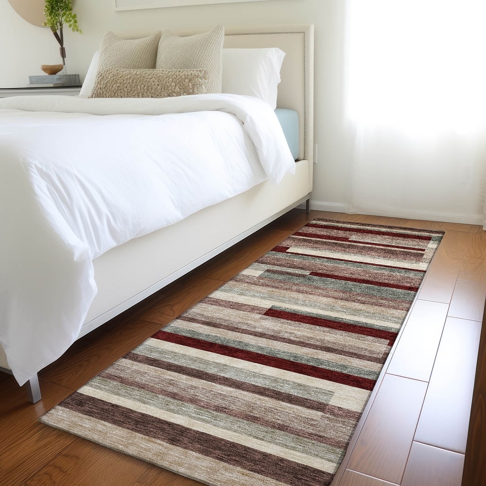 Premium Washable Super Soft Mosaic Stripe Mayfield Rug