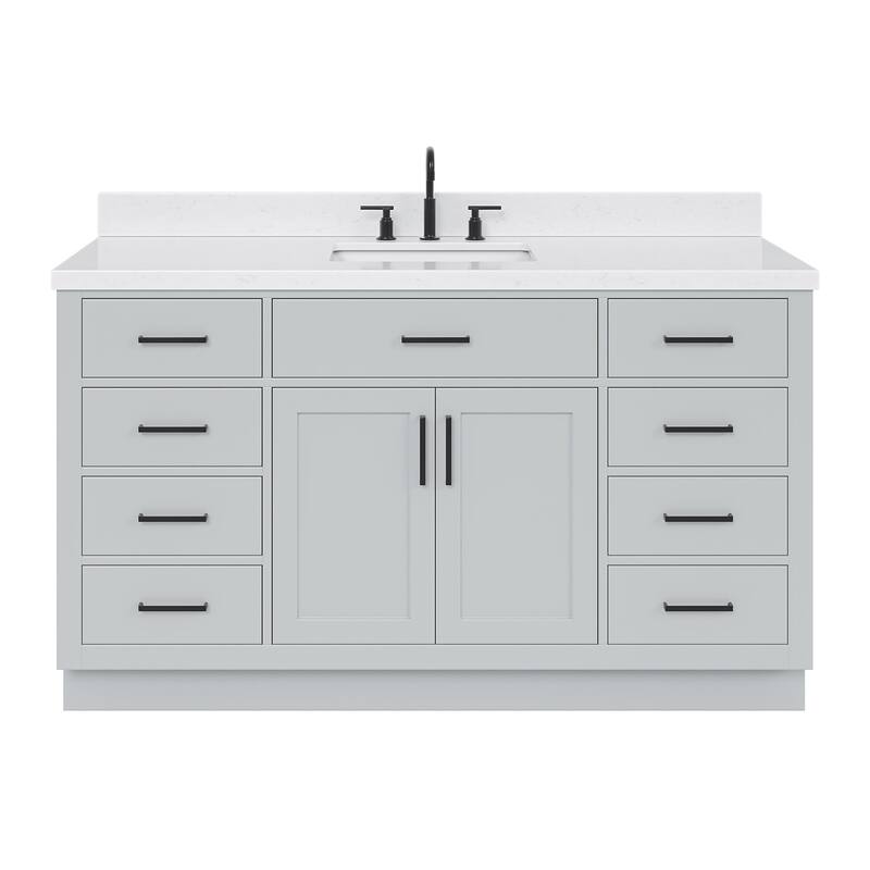 Ariel T060SCQRVO Hepburn 60" Free Standing Single Basin Vanity Set