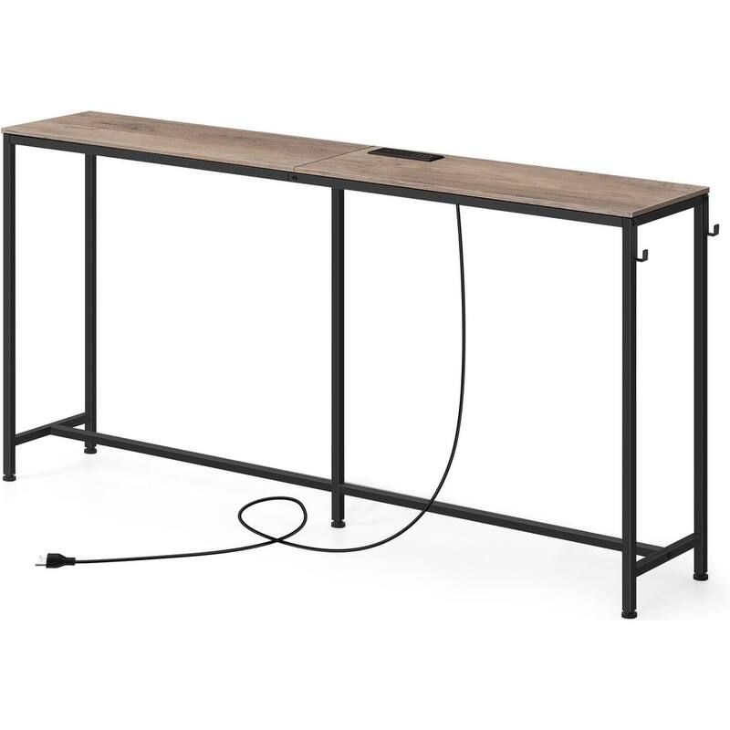 63 inch Console Table with Charging Station