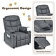 preview thumbnail 24 of 46, Costway Kids Youth Recliner Chair PU Leather w/Cup Holders & Side