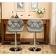 preview thumbnail 33 of 54, Roundhill Furniture Glasgow Height-adjustable Tufted Faux Leather Bar Stools (Set of 2)