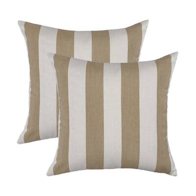 Austin Horn Classics Sunbrella Maxim Heather Beige 20-inch Pillow (Set of 2)
