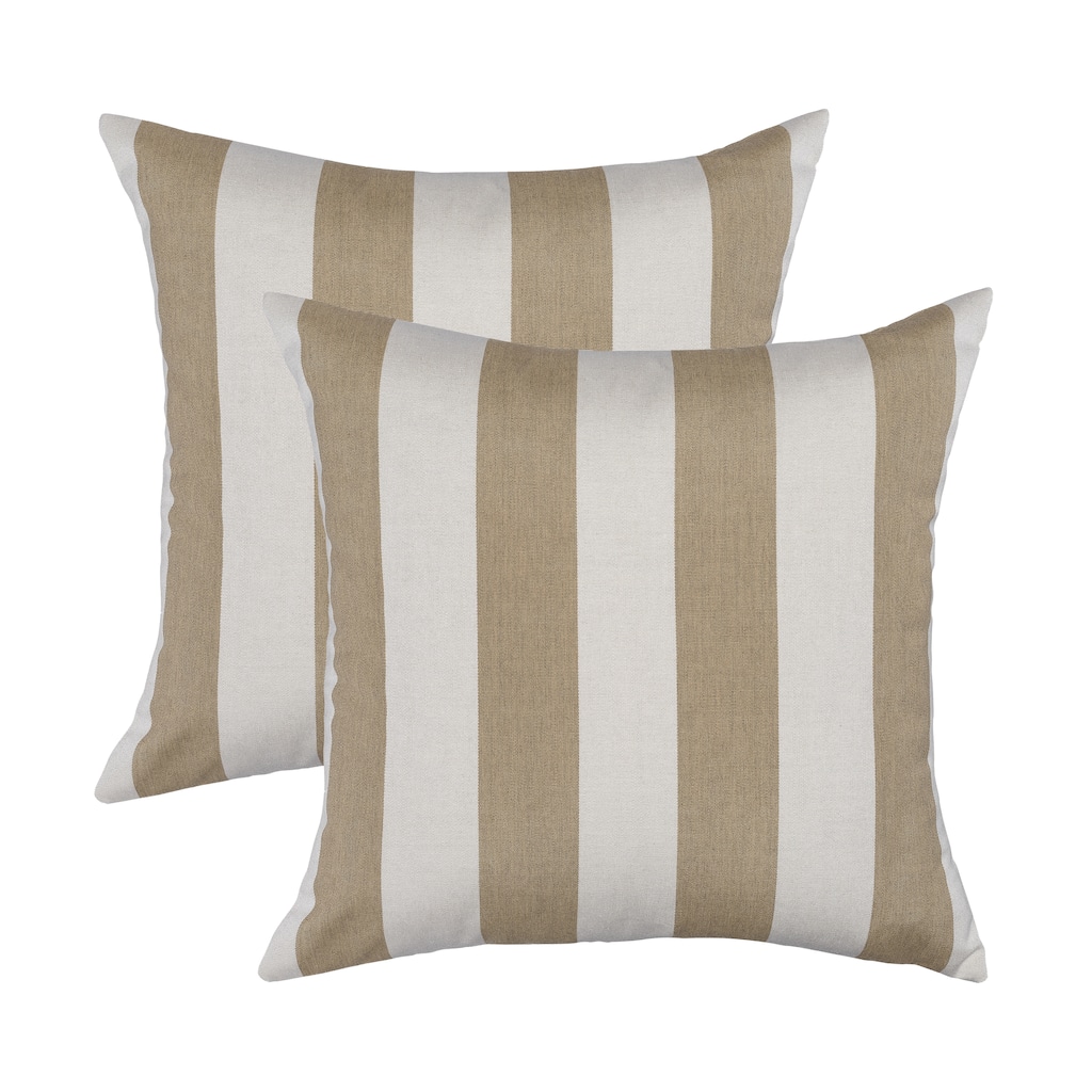 Austin Horn Classics Sunbrella Maxim Heather Beige 20-inch Pillow (Set of 2)