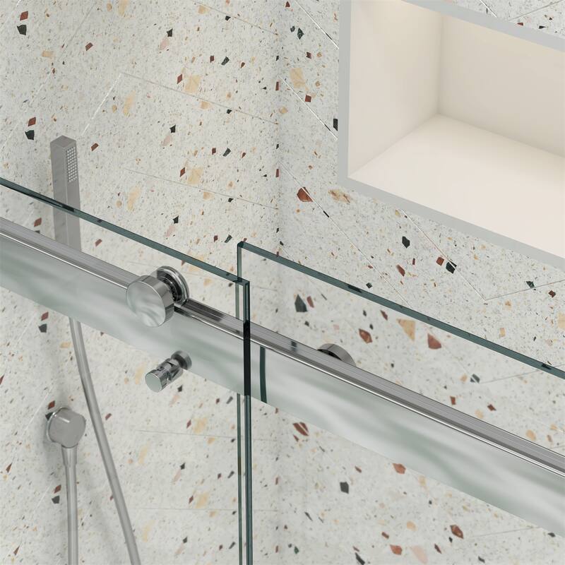 Bypass Sliding Shower Door with 5/16" Tempered Glass