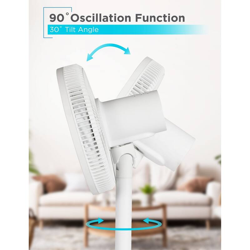 BLACK+DECKER 12-Inch Dual Blade Table Fan with Remote, Desk Fan with Adjustable Tilt