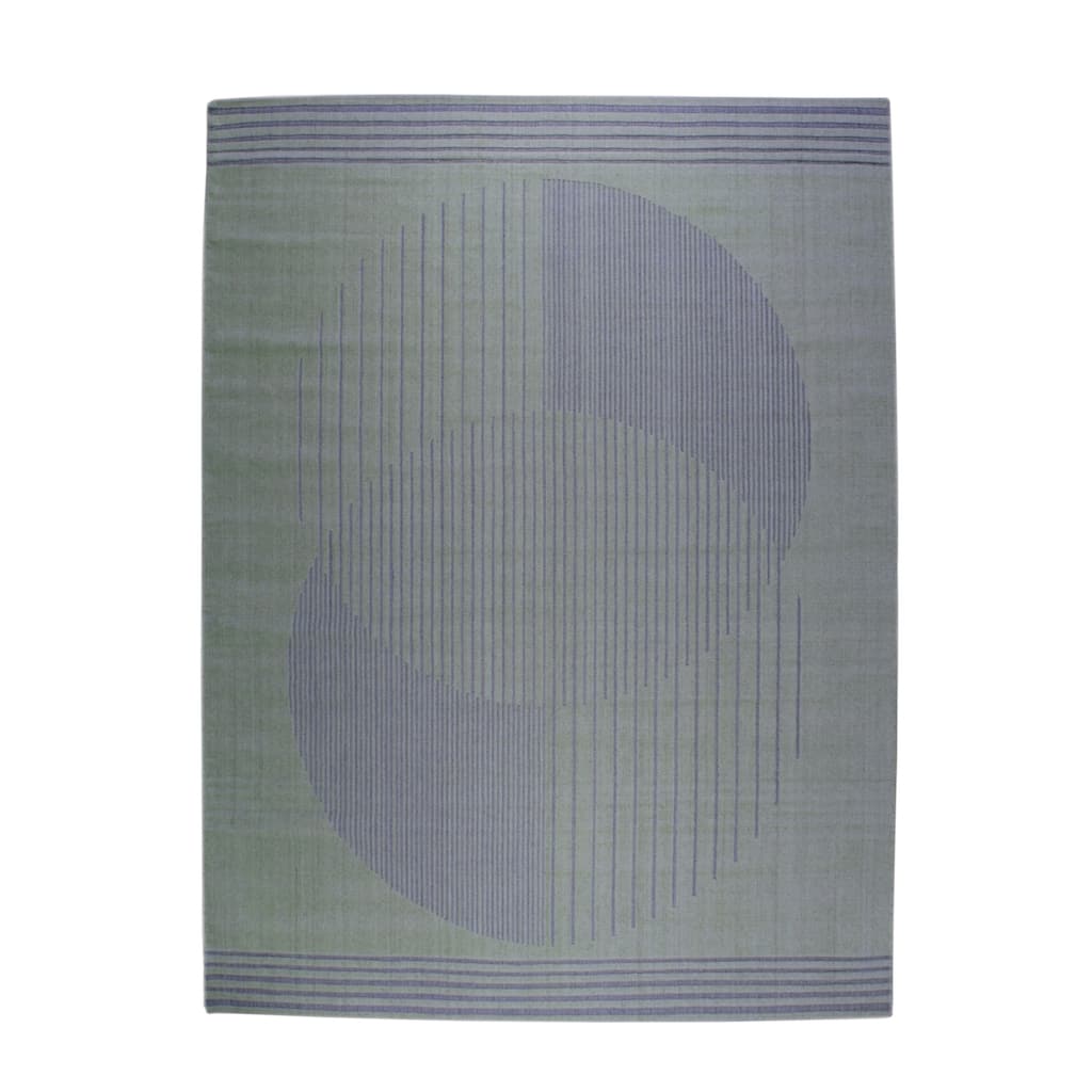 Hand-Tufted Wool Modern Tufted Loop Rug, 5' x 8', Dark Blue Area Rug, Stylish Soft Texture for Bedrooms or Living Room - L