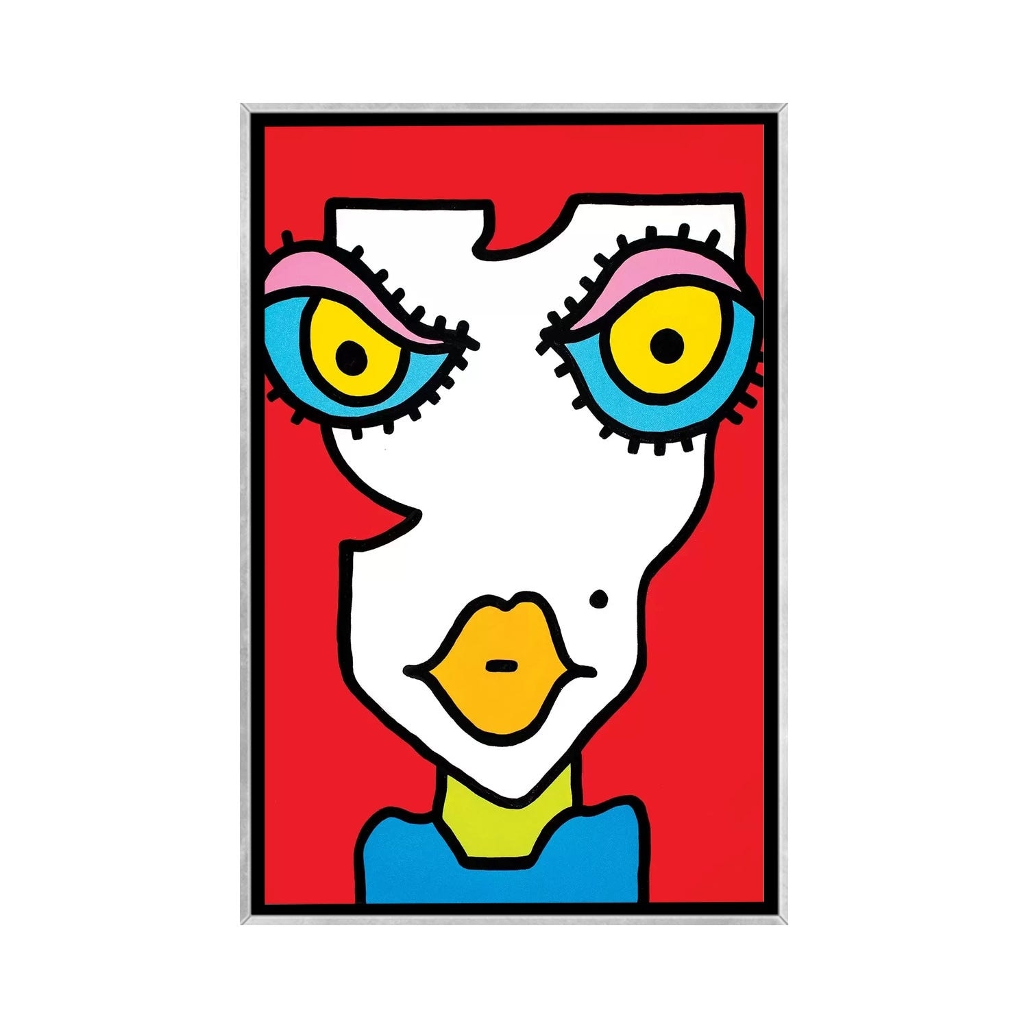 iCanvas "Red Head I" by Billy The Artist Framed