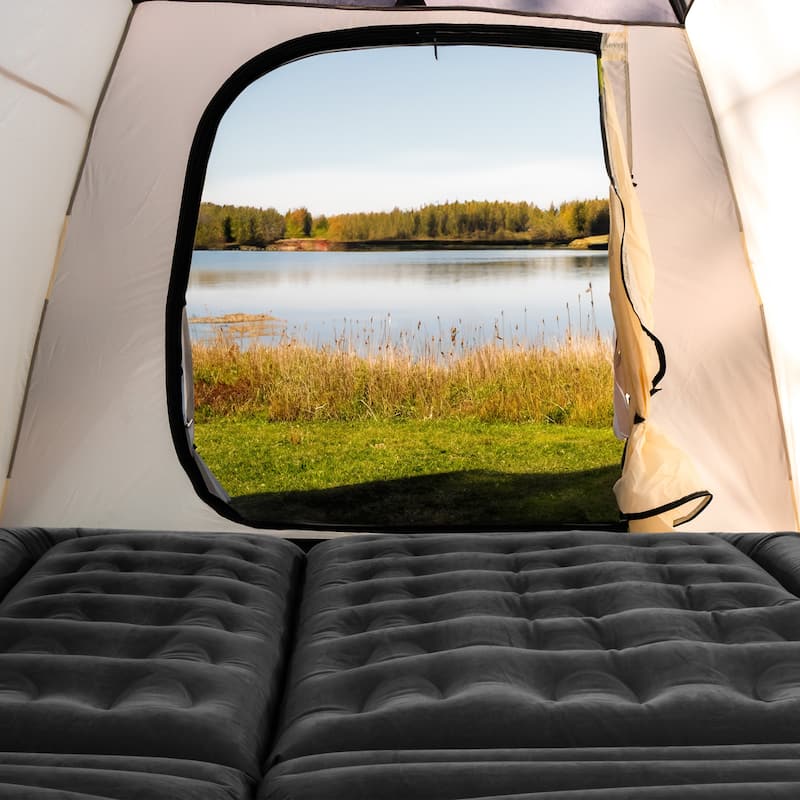 Inflatable Mattress - Car Air Mattress for SUV or Tent with Aux Outlet Pump and 2 Inflatable Pillows by Wakeman Outdoors