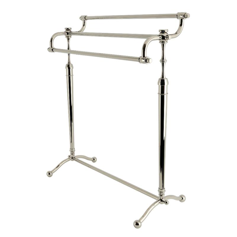Kingston Brass Warwick 28" Freestanding Pedestal 3-Tier Towel Rack - Polished Nickel