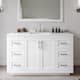 Option White / Giotto Quartz Top / Brushed Nickel
