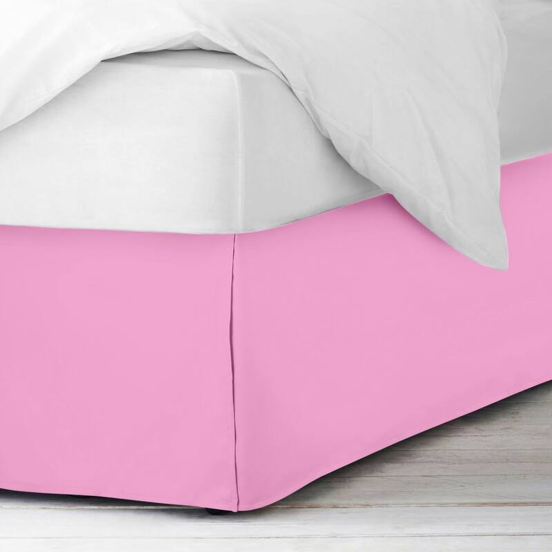 Clara Clark Pleated Bed Skirt-14 inch Tailored Drop - Soft Double Brushed Premium Microfiber Ruffle Bed Skirt - Includes 8 Pins