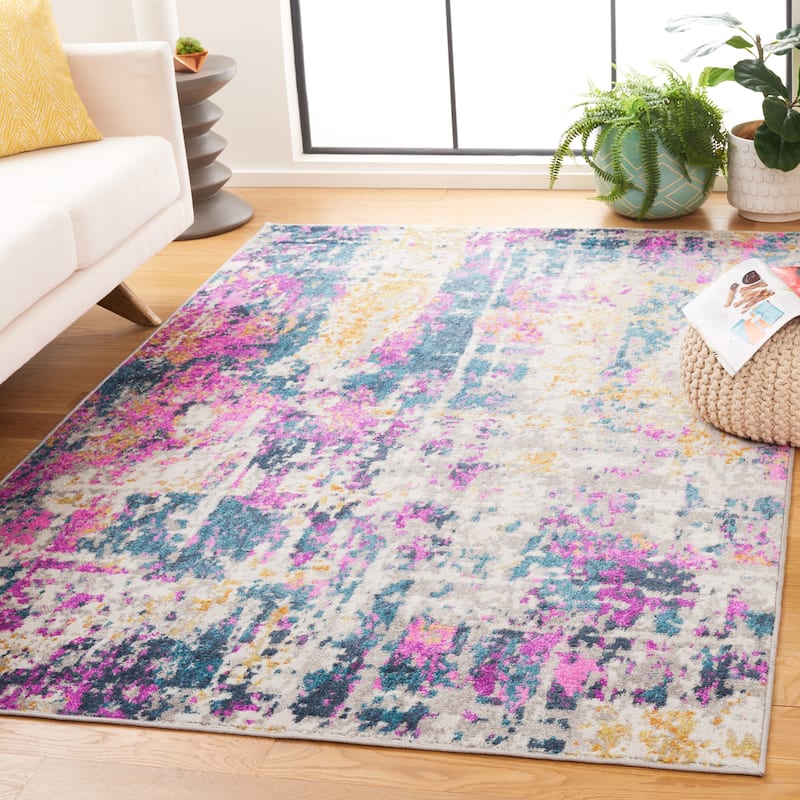 SAFAVIEH Madison Velia Vintage Boho Oriental Rug - 3' x 5' - Ivory/Blue