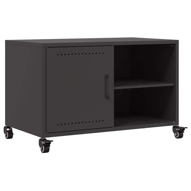 vidaXL TV Stand Entertainment Center Sideboard Media Unit Cold-rolled Steel - 15.4 x 26.8 x 17.1
