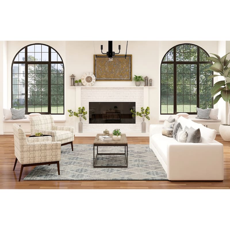 Magi Waverly Modern Diamond Hand-Tufted Wool Area Rug