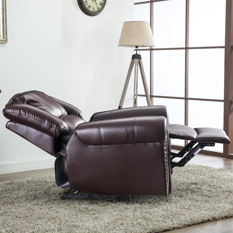 Classic and Traditional Manual Recliner Chair with Comfortable Arms and Back