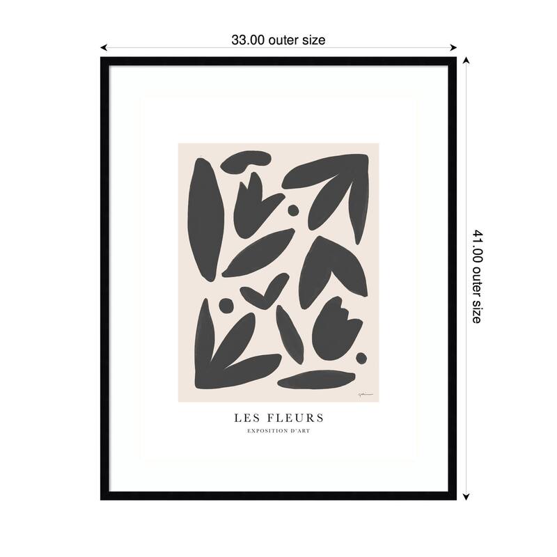 Kate and Laurel Exposition d Art Les Fleurs by Gabrielly Guedes Framed Wall Art Print