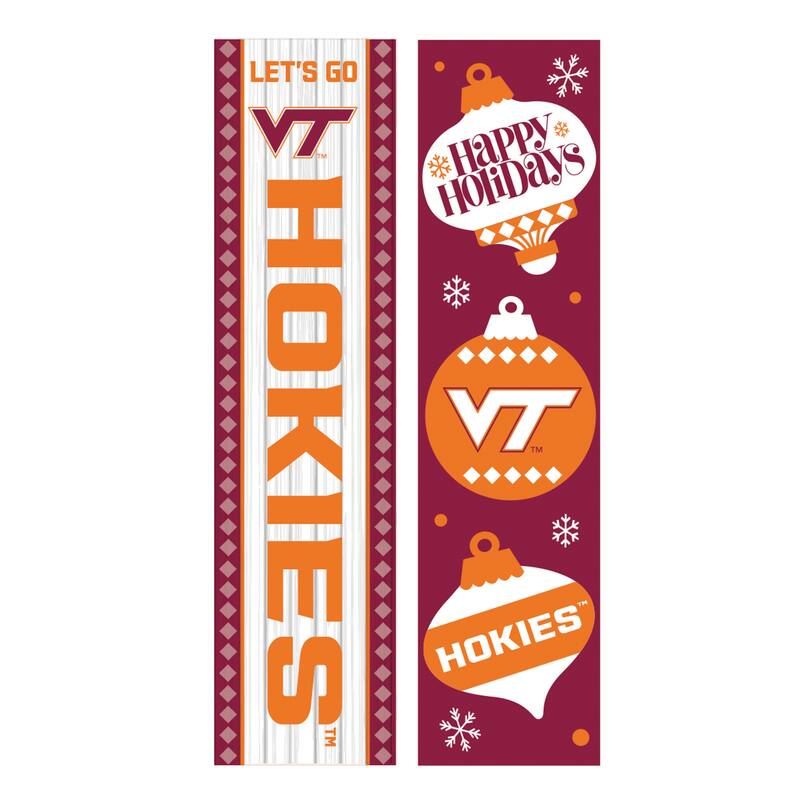 47" Double Sided Seasonal Porch Leaner, Virginia Tech - 47" x 11.25"