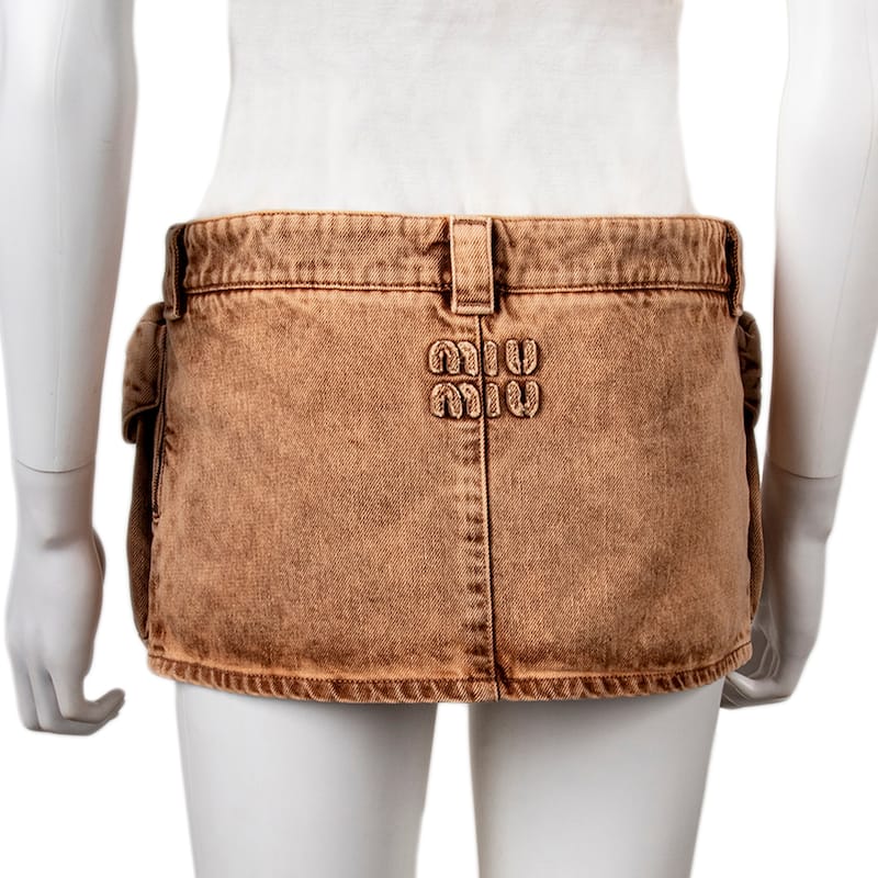 Miu Miu Washed Denim Mini Skirt - 40