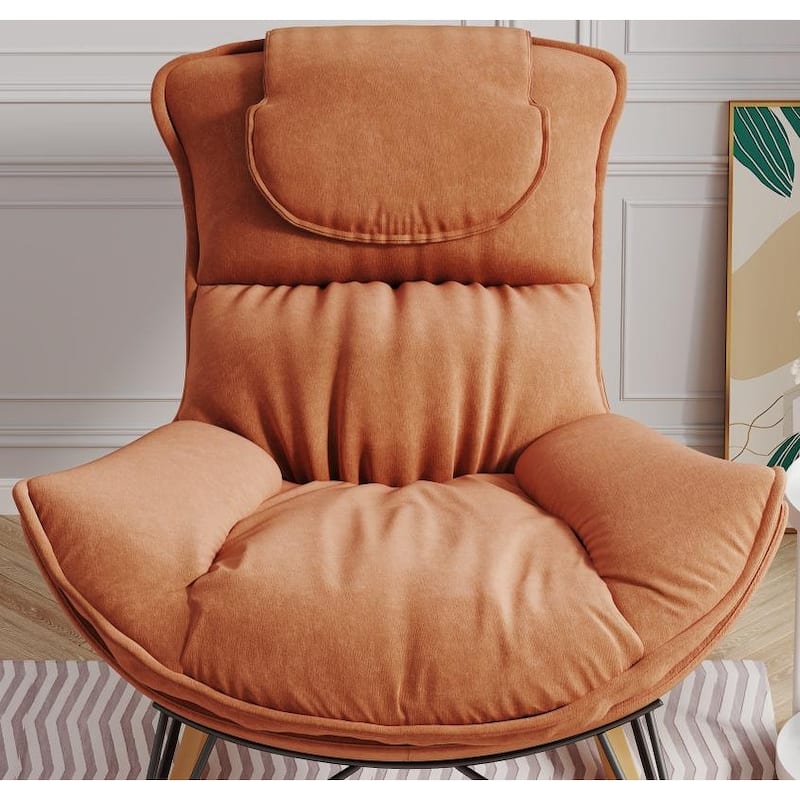 Balcony Leisure Single Rocking Sofa Chair with Detachable & Washable Seat Cushion