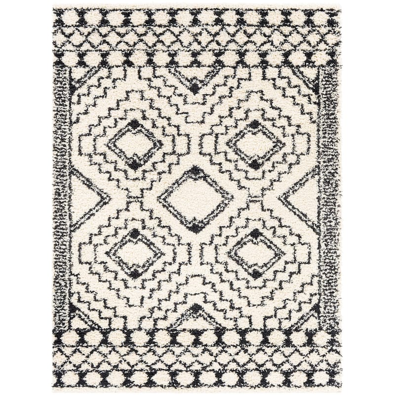 Livabliss Bohemian & Eclectic Beni Shag Tribal Area Rug