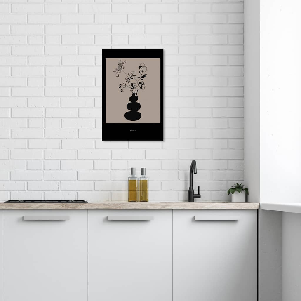 Wynwood Studio Canvas Floral and Botanical Number 65 Botanicals Black and Modern & Contemporary Wall Art Canvas Print