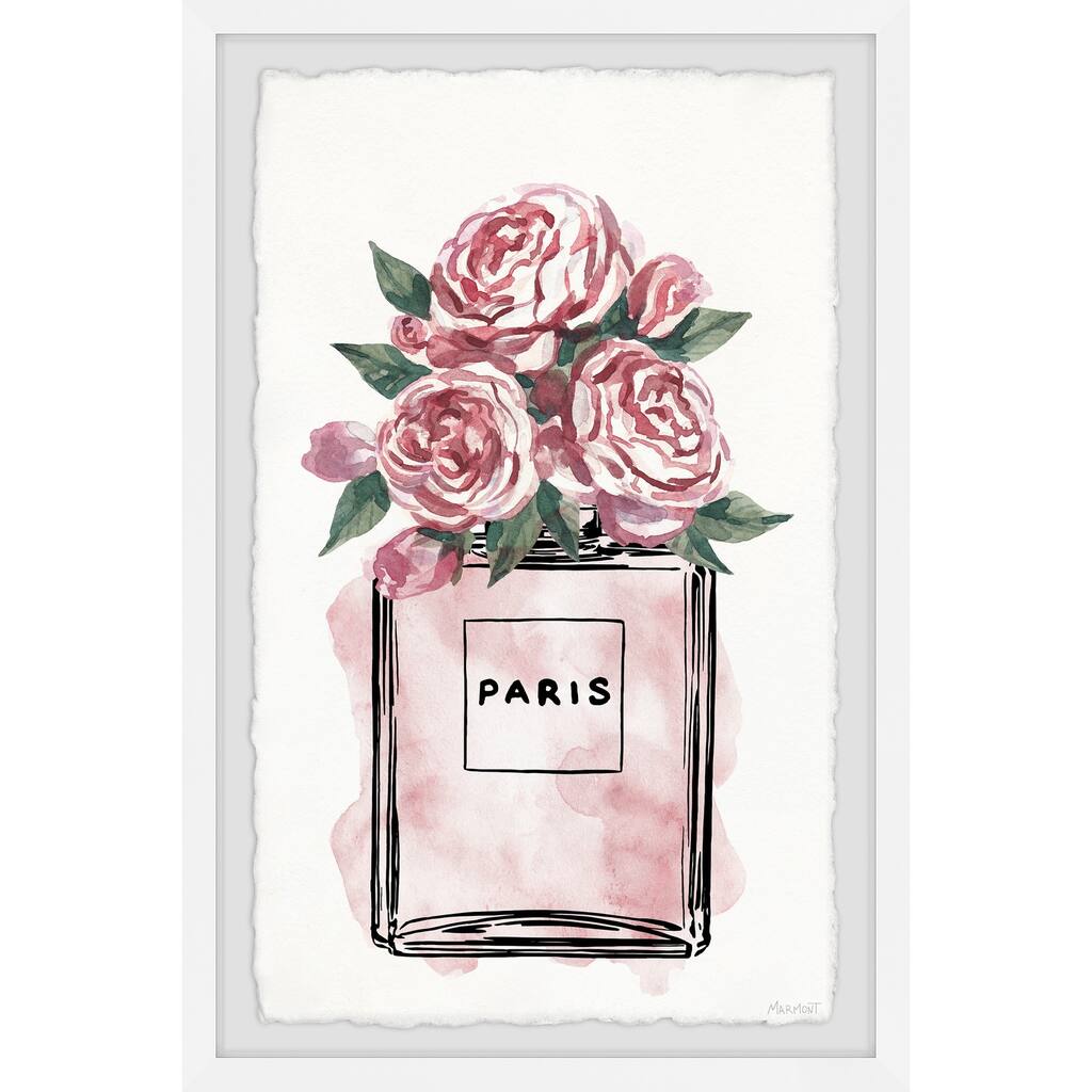 Floral Perfume Framed Wall Art, Floral Delight - A Blooming Accent for Your Living Space