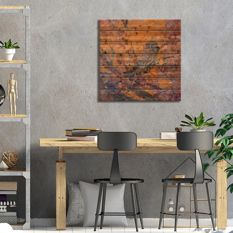 Eyes In Disguise Print On Wood by Iris Scott - Multi-Color