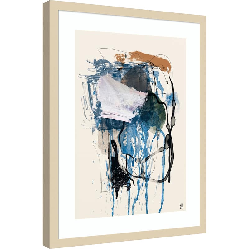 Twin Abstract No. 1 by Dan Hobday Wood Framed Wall Art Print