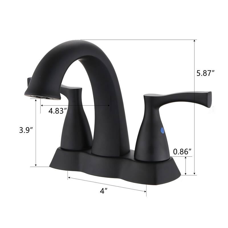 Topcraft Two Handle Bathroom Sink Faucet with Pop-Up Drainer