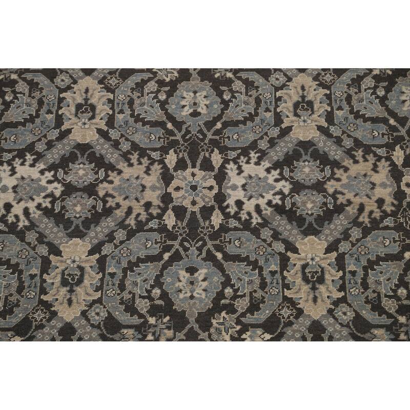 Silver Washed Turkish Ziegler Wool Area Rug Living Room Carpet - 6'7" x 9'10"