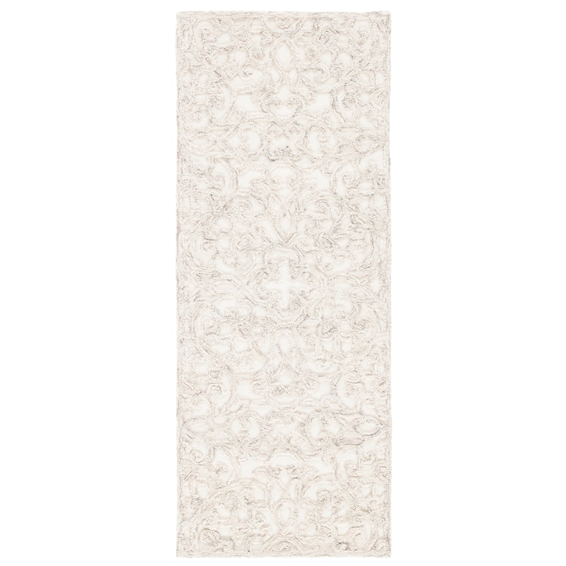 SAFAVIEH Handmade Trace Megane Modern Wool Rug - 2' x 3' - Camel/Ivory