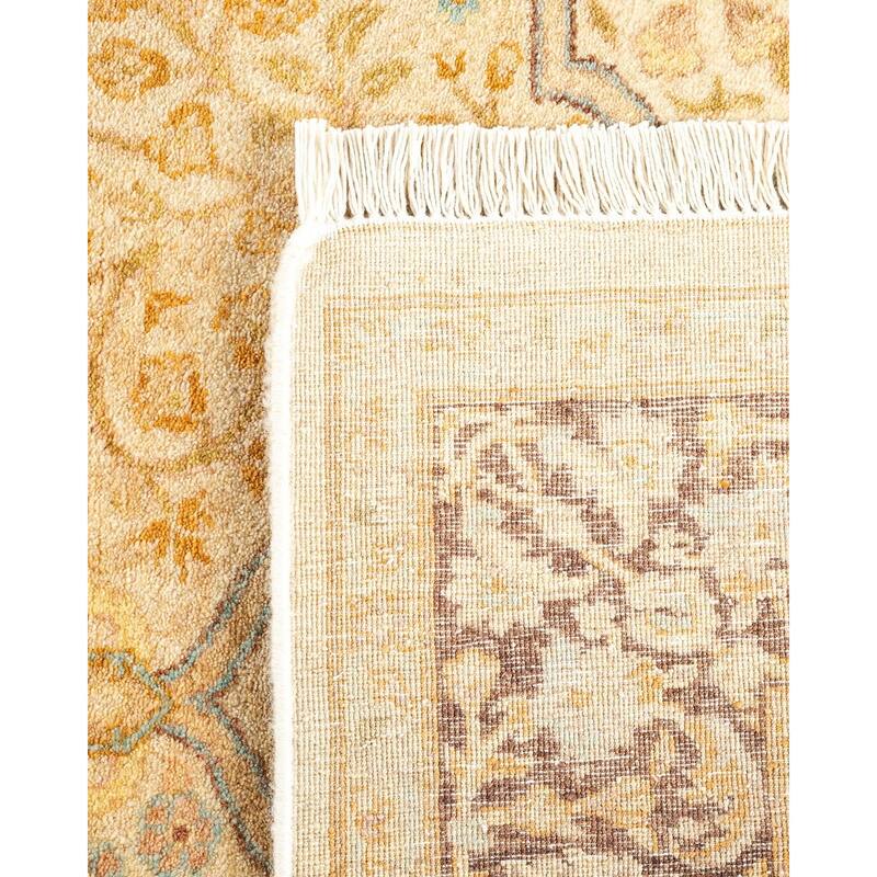 Overton Hand Knotted Wool Vintage Inspired Traditional Mogul Ivory Area Rug - 3' 3" x 4' 9"