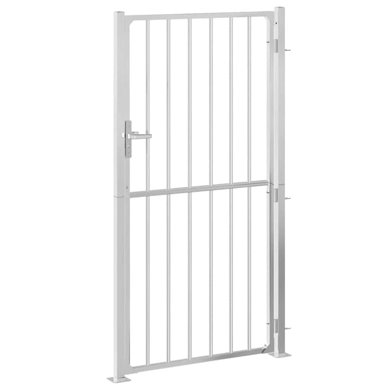 vidaXL Garden Gate Locking Fence Entrance Barrier Patio Lawn Stainless Steel