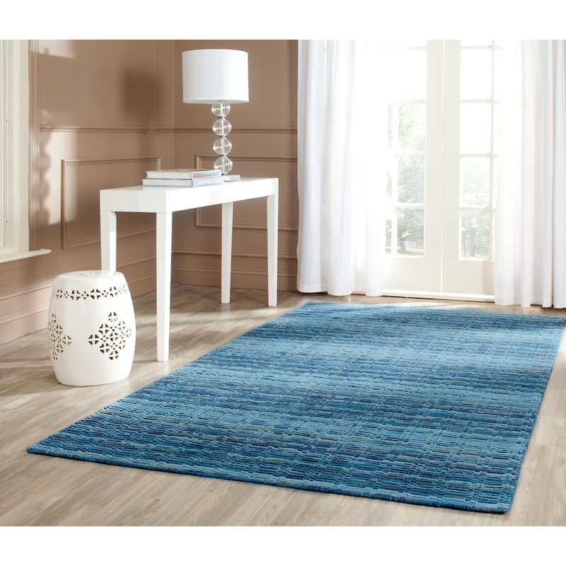 SAFAVIEH Handmade Himalaya Krystin Modern Wool Rug - 5' x 8' - Blue/Multi