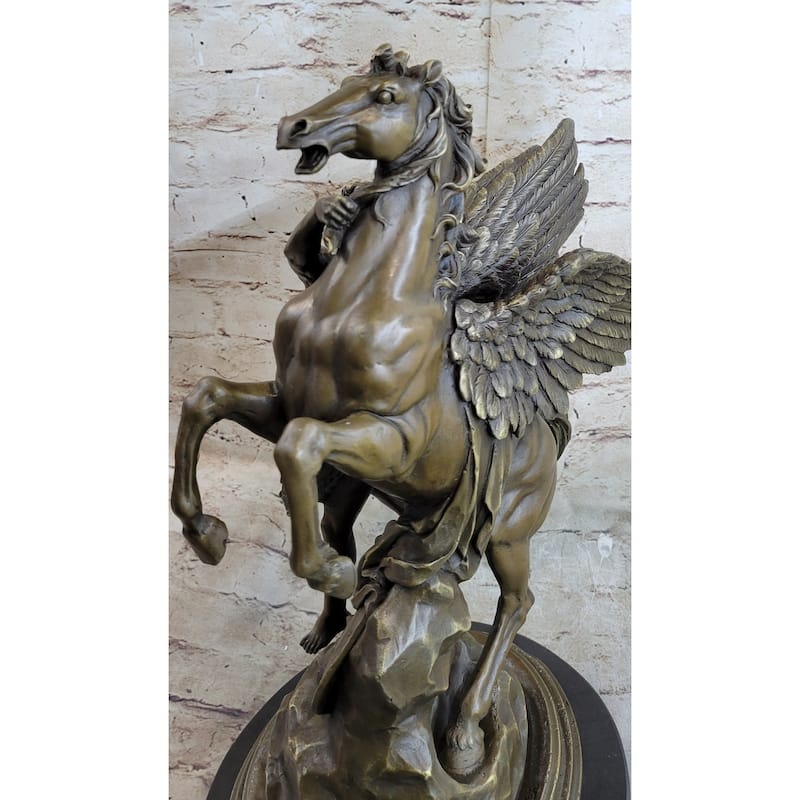 Perseus And Pegasus With The Head Of Medusa Bronze Statue Sculpture 18 Inches X 12 Inches