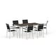 preview thumbnail 11 of 9, Shore Aluminum Outdoor Dining Set of 7