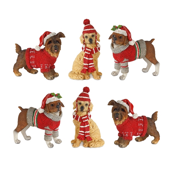 Winter Dog Figurine Set of 6 Bed Bath Beyond 37591517