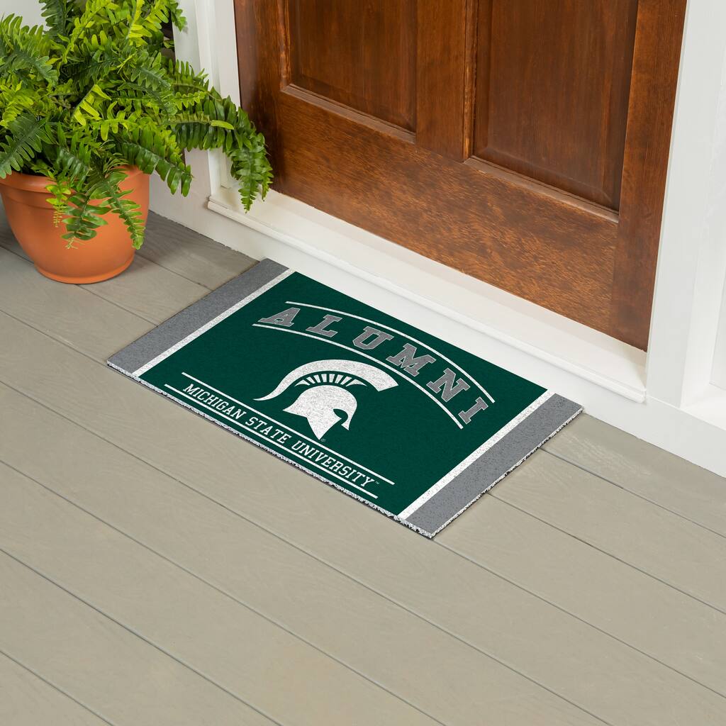 28 in. x 16 in. Michigan State University Alumni Full Color PVC Door Mat