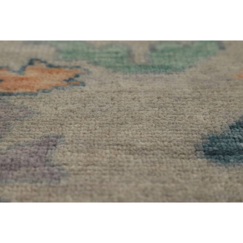 All-Over Oushak Indian Area Rug Hand-Knotted Wool Carpet - 7'10"x 10'0"