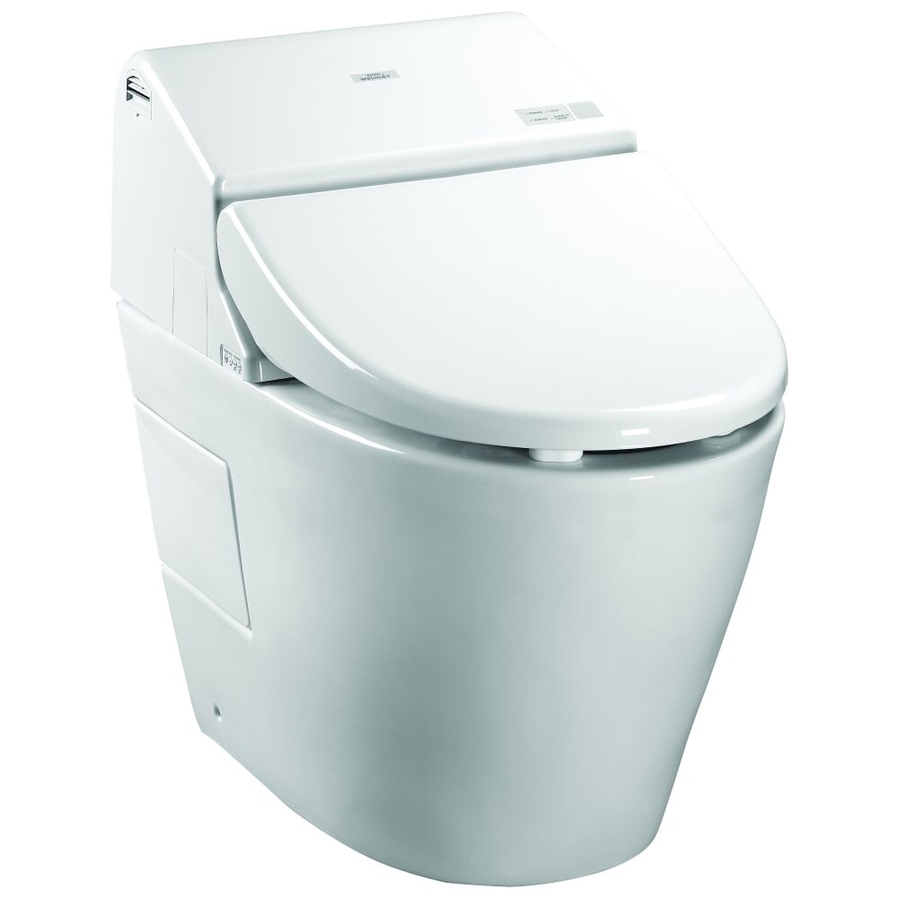 Shop Toto Ms982cumg Neorest One Piece Elongated 0 8 Gpf Toilet Bidet With Cyclone Flush System Automatic Open Close Seat Included Overstock 16594830