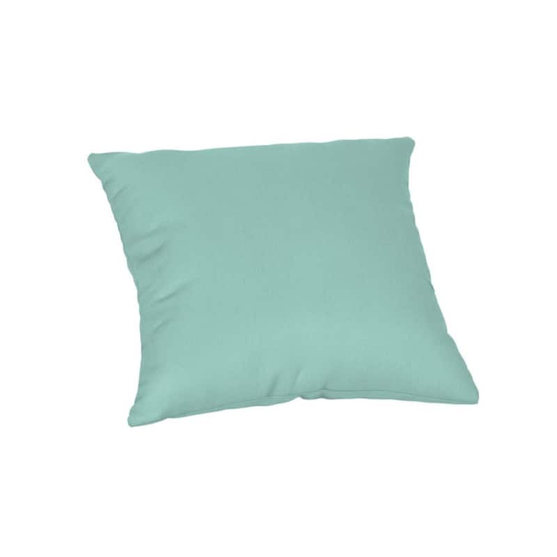 Sunbrella® Solid Fabric 1-Piece Indoor/Outdoor Square Throw Pillow, 18"W x 18"L, Cast Slate