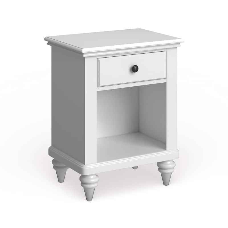 Bermuda 1-Drawer Brushed Off-White Nightstand - 1-drawer