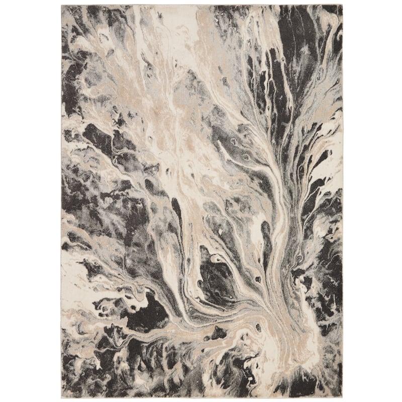 Inspire Me Home Decor Neutral Modern Abstract Area Rug