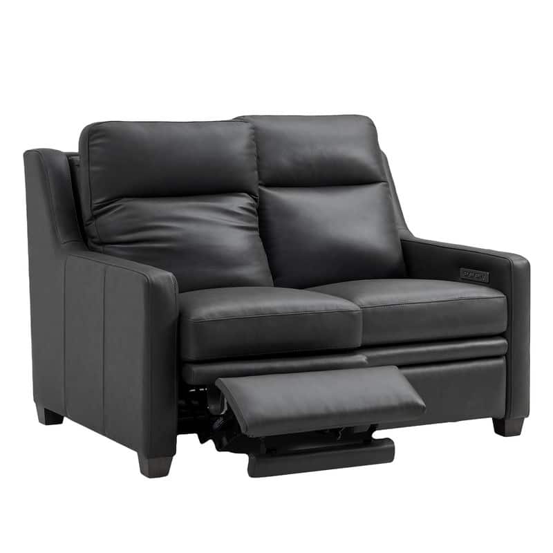 Genuine Leather Recliner Sofa 56" Triple-Motor Power Zero-Wall Reclining Loveseat with USB&USB-C Port