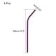 preview thumbnail 8 of 12, Reusable Metal Straws 4Pcs, Stainless Steel Bent Drinking Straw 10.5" Purple
