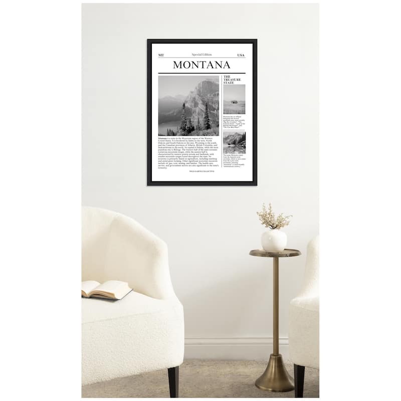 Kate and Laurel Montana Article by Megan Ryan Framed Canvas Wall Art Print