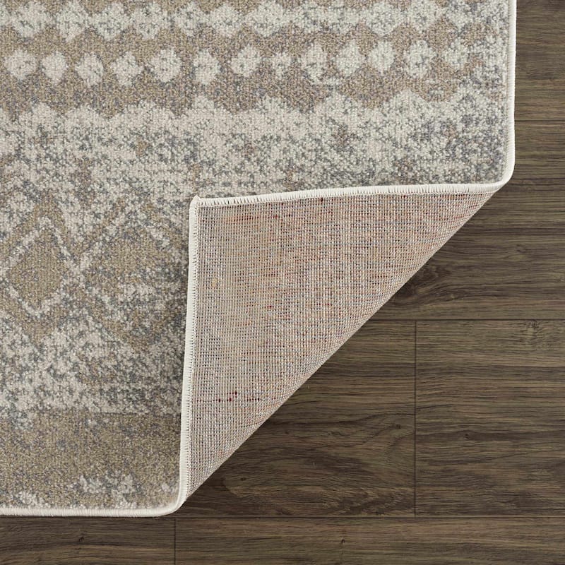 Hauteloom Lyssons Hallway, Kitchen Machine Washable Runner Rug - Black, Gray, Light Gray - 2'7" x 7'3"