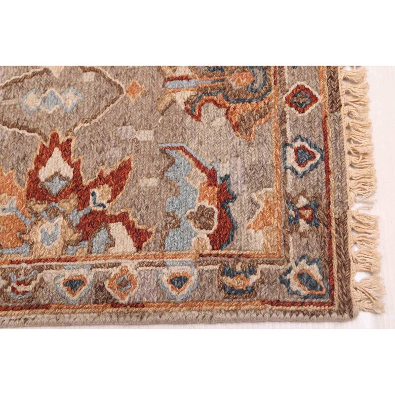 ECARPETGALLERY Flat-Weave Lahor Finest Grey Wool Tapestry Kilim - 2'6 x 9'10