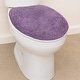 preview thumbnail 1 of 189, Home Weavers Waterford Collection Cotton Toilet Lid Rug | Elastic Fit | Fit Most Standard Toilet Lid | 18"x18" Purple